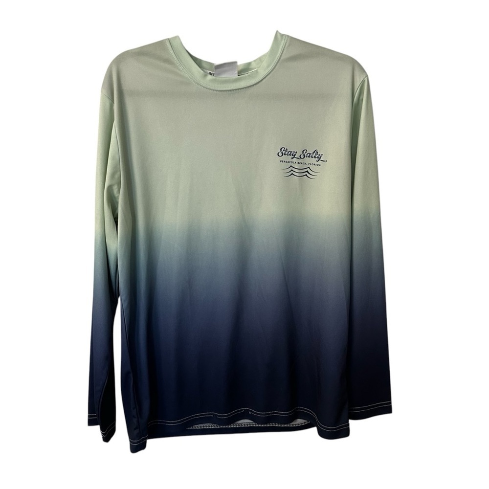 Spicy Tuna Coastal Outfitter Men’s Long Sleeve Stay Salty Swim Shirt Sz M GUC